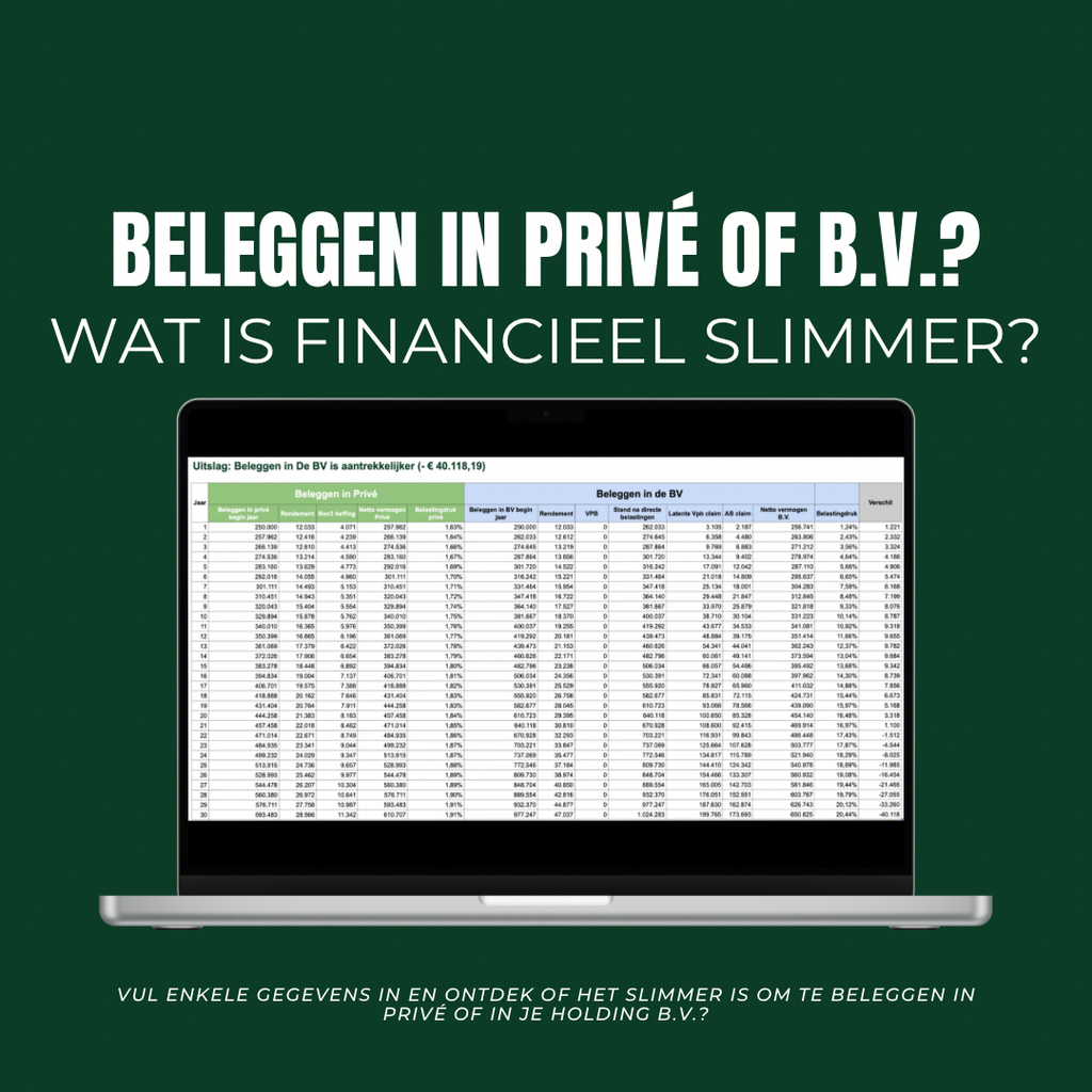 Template: Beleggen in Privé of in je B.V.